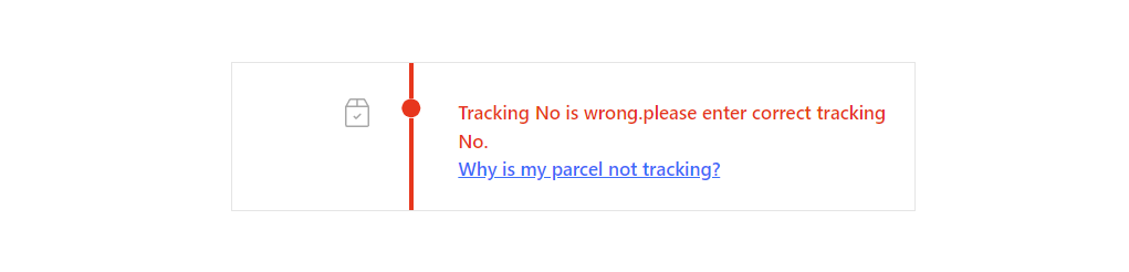 Tracking no not correct